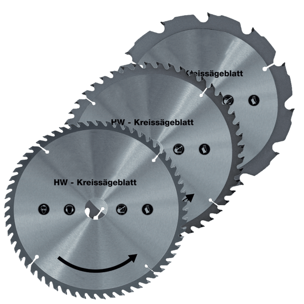 kreissägeblatt aufbewahrung Hartmetall Sägeblatt-Set 250 mm online kaufen