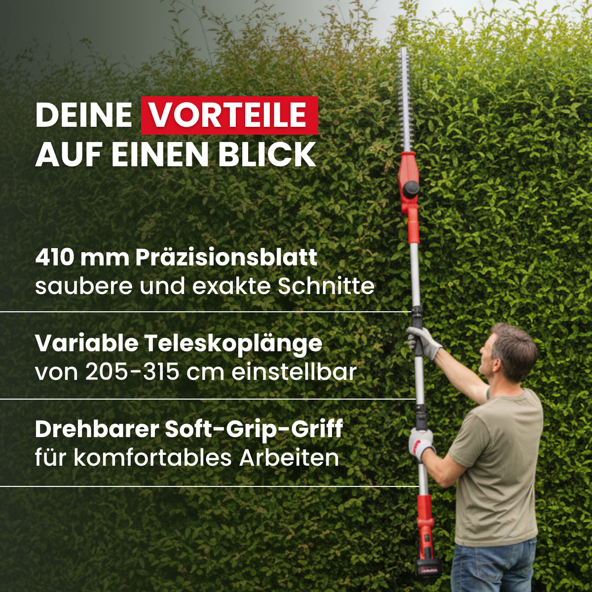 XXL 20V Li-ion Cordless Hedge Trimmer