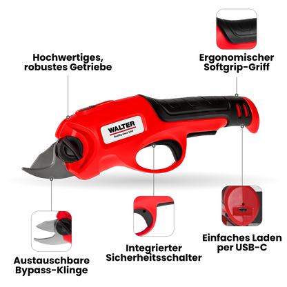 Li-Ion battery-powered pruning shears 4V