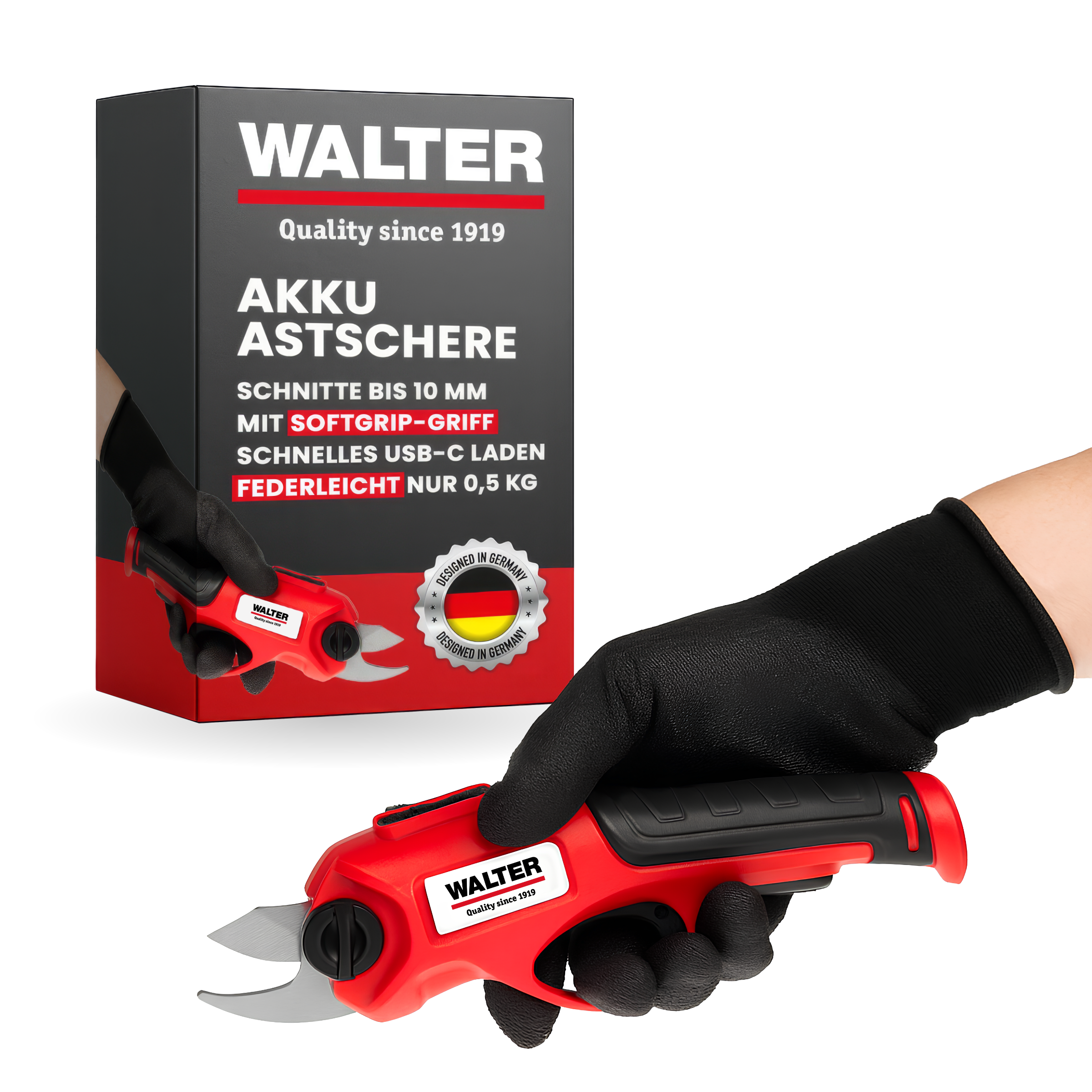 Li-Ion battery-powered pruning shears 4V