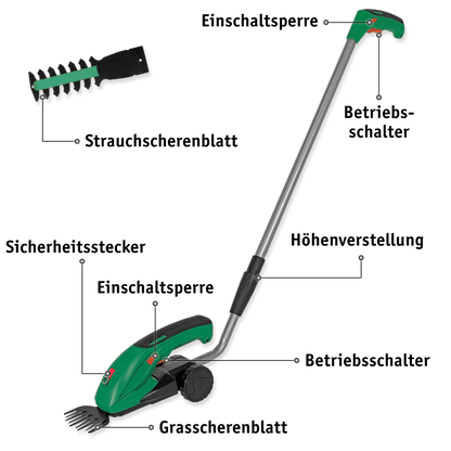 Multibrand Repacked Li - Ion Akku - Gras - und Strauchschere 7,2 V