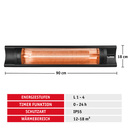 WALTER Infrarot-Wandheizstrahler 2000 W