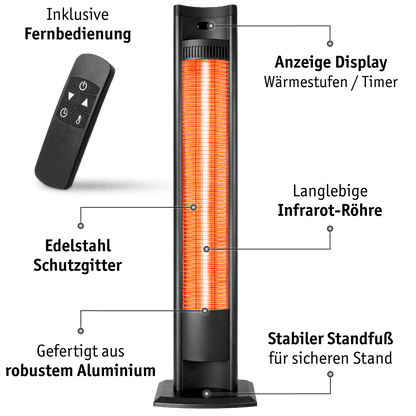 WALTER Infrarot Standheizstrahler 2000 W