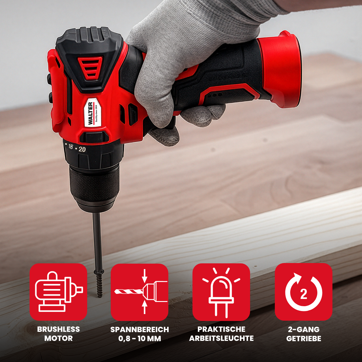 Akku-Schrauber 8 V Brushless