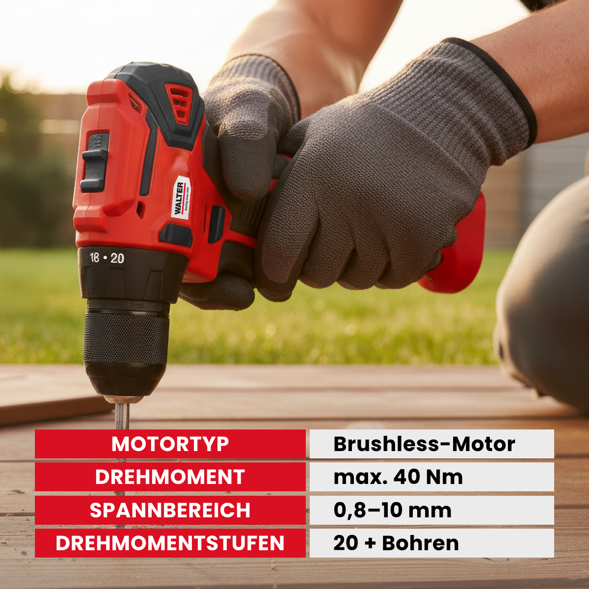 Akku-Schrauber 8 V Brushless