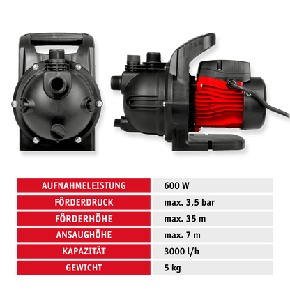 WALTER Gartenpumpe 600 W