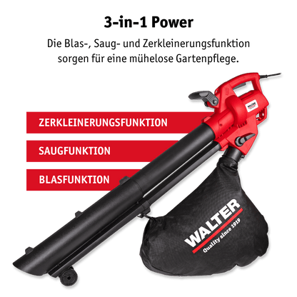 WALTER Elektro Laubsauger und -bläser 3000 W