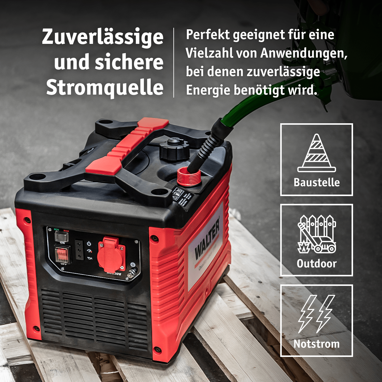 WALTER Inverter Stromerzeuger 1000 W