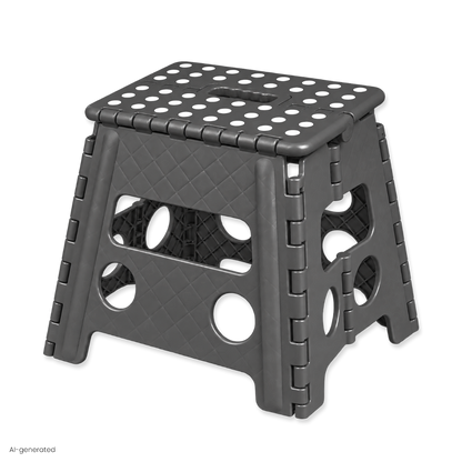 Klappbarer Tritthocker grau