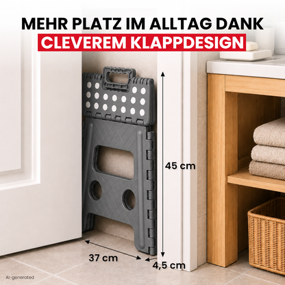 Klappbarer Tritthocker grau