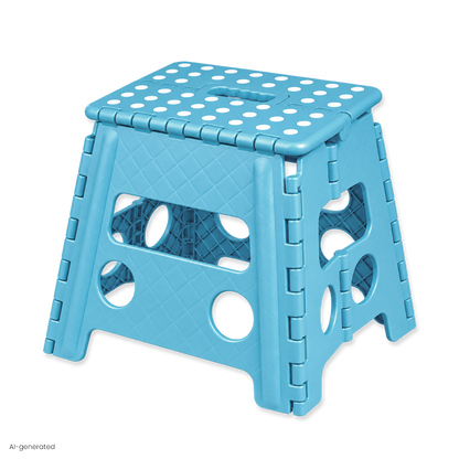 Klappbarer Tritthocker blau