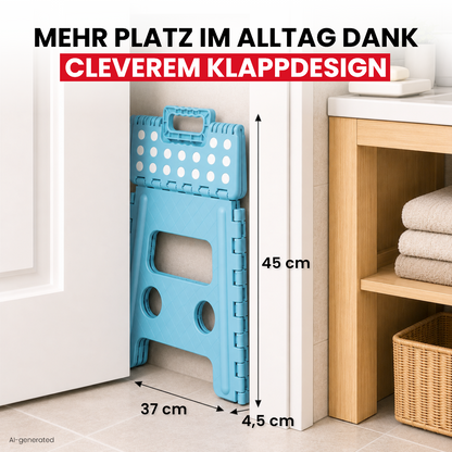 Klappbarer Tritthocker blau