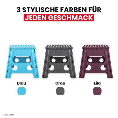 Klappbarer Tritthocker blau
