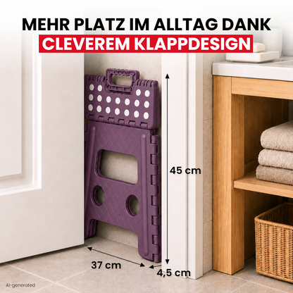 Klappbarer Tritthocker lila