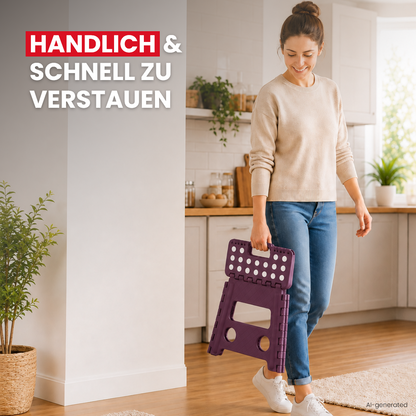 Klappbarer Tritthocker lila
