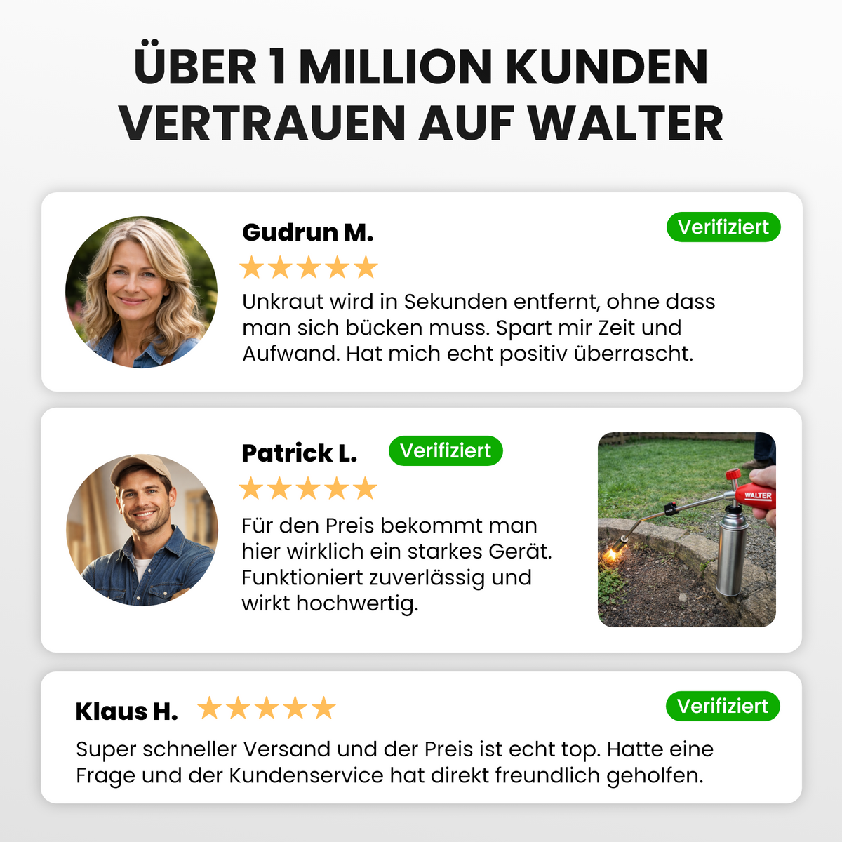 Unkrautbrenner inkl. 8x Butan Gaskartuschen