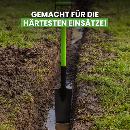 Drainage spade with fiberglass handle