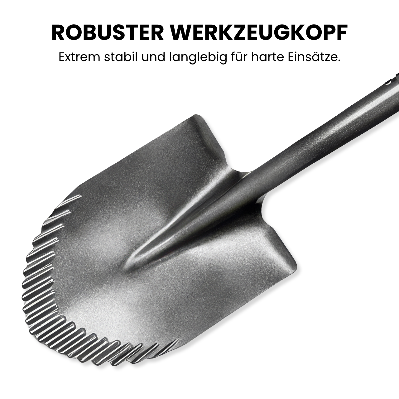 Combination spade made of carbon steel