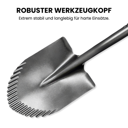 Combination spade made of carbon steel