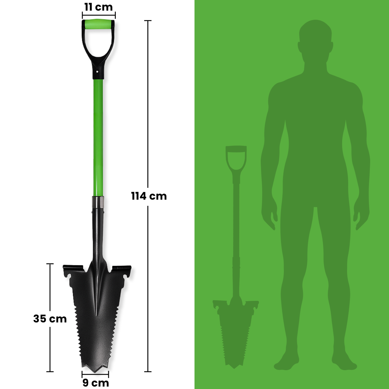 Wurzelspaten aus Carbonstahl