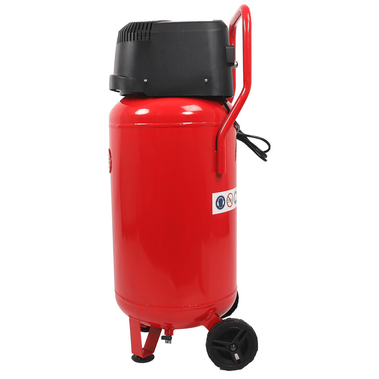 WALTER Multibrand Repacked Werkstatt-Kompressor 50 L (mit Spiralschlauch, Manometer, Adapter)