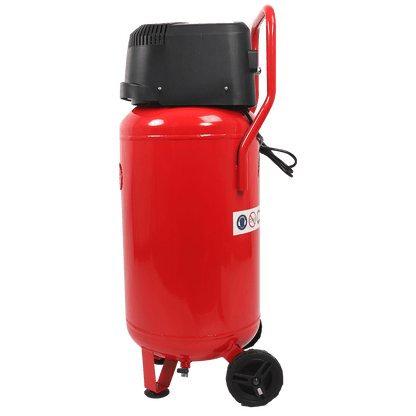 WALTER Multibrand Repacked Werkstatt-Kompressor 50 L (mit Spiralschlauch, Manometer, Adapter)