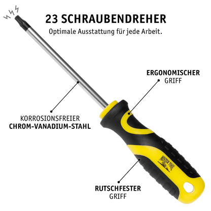 MISTER TOOL XXL-Schraubendreher- und Bitset 100-tlg.