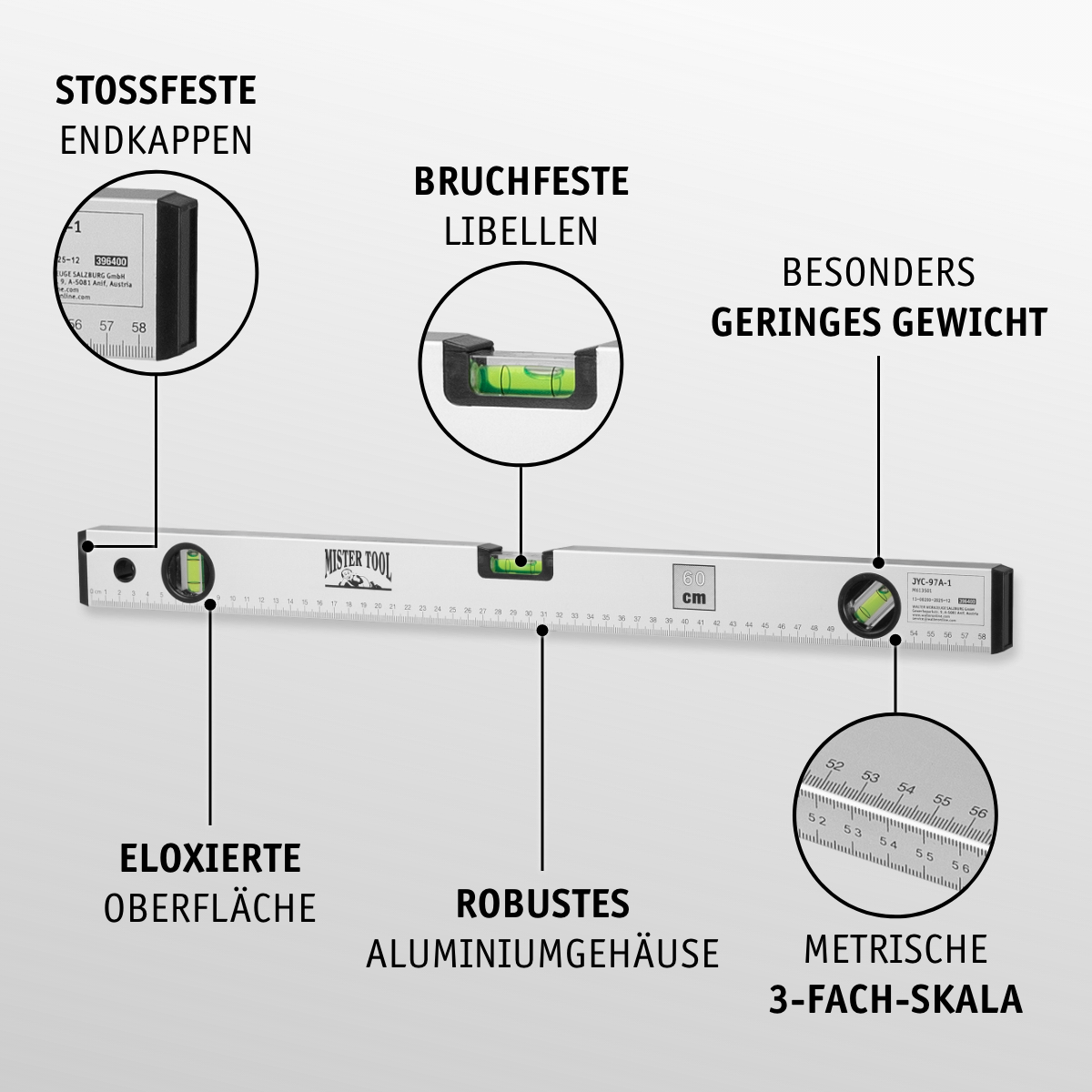 Wasserwaagen-Set 4-tlg.