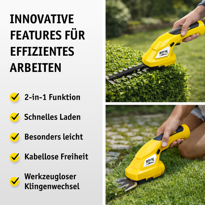 Akku Gras- & Strauchschere 2-in-1