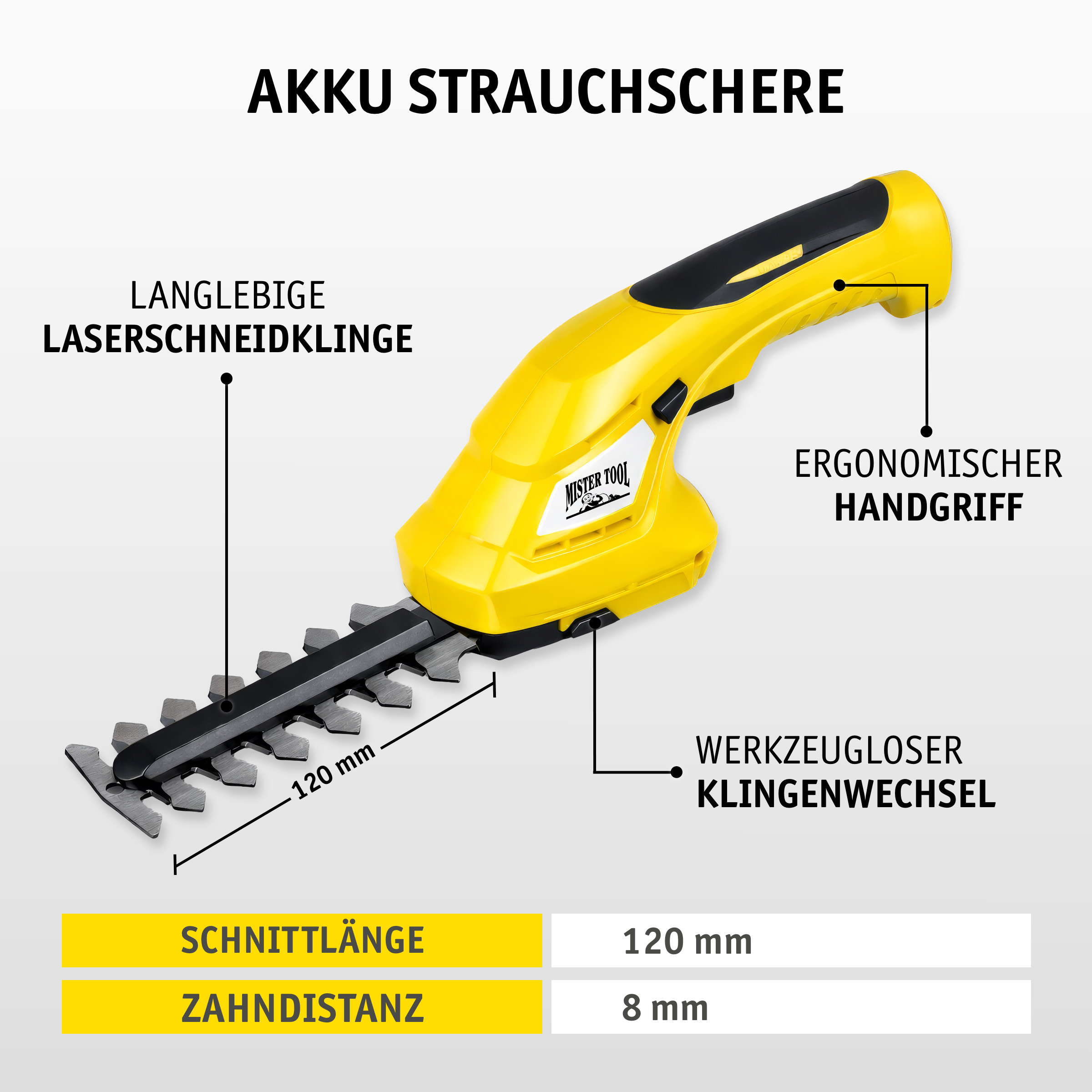 Akku Gras- & Strauchschere 2-in-1