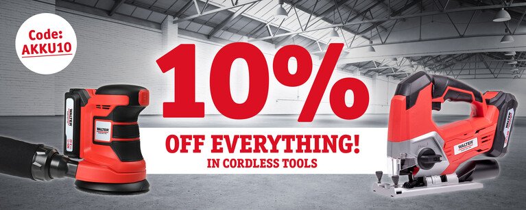 10% off all cordless tools