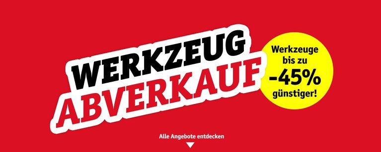 Großer Werkzeug Abverkauf - bis zu 45% sparen! Großer Werkzeug Abverkauf - bis zu 45% sparen!