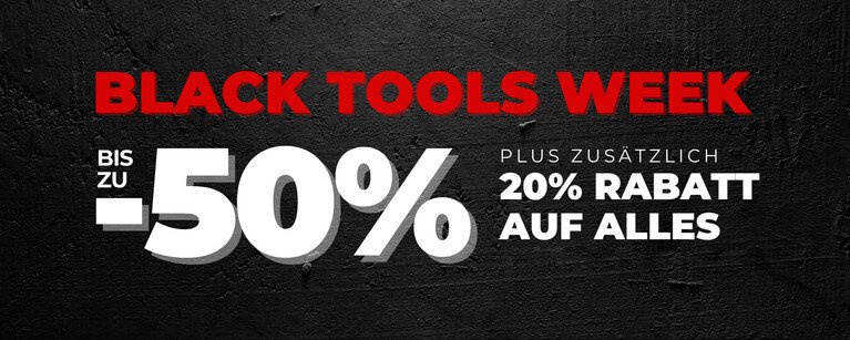 Größter Werkzeug Sale des Jahres mit bis zu -50% Rabatt